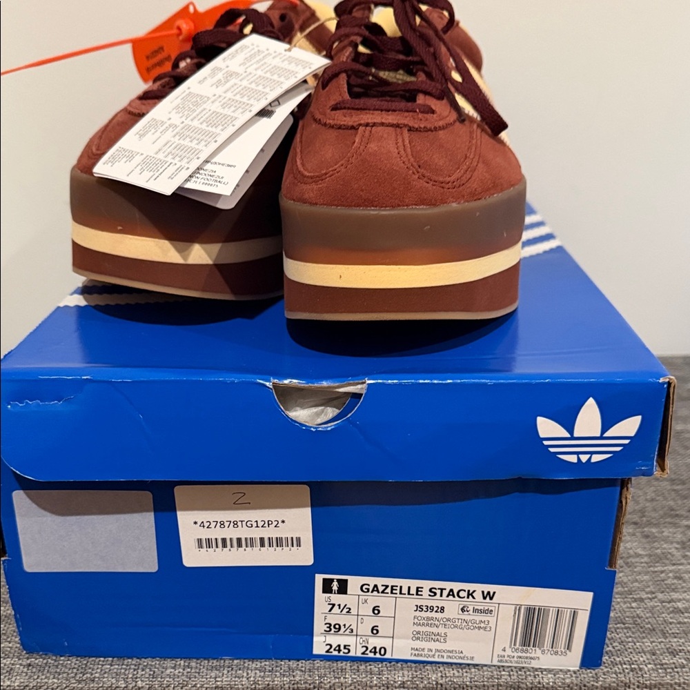 Adidas Gazelle Stack W Maroon Sneakers